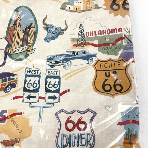 Route 66 State Highways Roads Cities Plastic Covering Handbag Cotton Bag Summer - Picture 6 of 15
